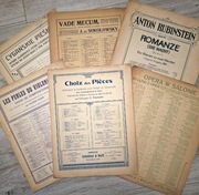 zestaw starych przedwojennych zeszytów z nutami 