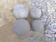 Kula betonowa ogrodowa cementowa 40cm pełna kule ozdoba na ogrodzenie