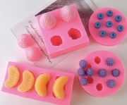 Formy silikonowe foremki do świec owoce mandarynki truskawki jagody maliny 