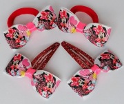 Zestaw do włosów komplet spinki frotki Minnie Mini