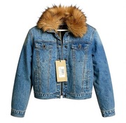 KURTKA KATANA JEANS JEANSOWA DŻINS CANADIAN OCIEPLANA NOWA FUTERKO FUTRO