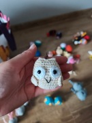 Sowa breloczek zawieszka amigurumi rękodzieło