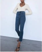 spodnie damskie Jeans Zara 6164 182 427 r. 34 Blue wysoki stan 