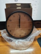 Zegar ścienny czarny nowoczesny 25 cm tworzywo sztuczne analogowy