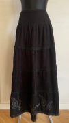 Spódnic ZARA M, długa, czarna, sztruks
