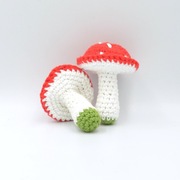 GRZYBEK bombka na choinkę MUCHOMORKI 2szt szydełko rękodzieło NR 12
