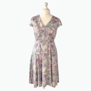 Romantyczna sukienka midi Laura Ashley 100% wiskoza w kwiaty M/38