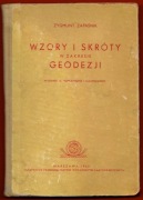 WZORY I SKRÓTY W ZAKRESIE GEODEZJI Zygmunt Zapaśnik