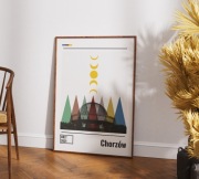 Plakat bez ramki 50x70cm - druk cyfrowy - Chorzów, do salonu, sypialni