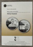 Folder - Ogłoszenie do srebrnej monety 10 zł MICHAŁ KOLECKI 