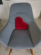 Poduszka serce szydełkowa | Bordowa | Himalaya Velvet | Miękka | Handmade