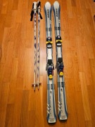 Sprzedam  narty z kijkami + kask gratis