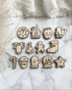 10 sztuk scrapki świąteczne sklejka makrama decoupage pamiątka Aniołek