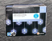 Lampki świąteczne, Kurtyna, Dekoracja świetlna LED Gwiazdki  11x11cm