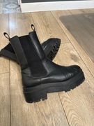 Botki kozaki sztyblety na wyższej podeszwie H&M 40