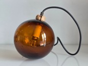 XIX w. lampa z oryginalnego szklanego spławika morskiego - Dania retro