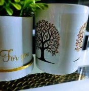 Kubek wykonany nadruk ręcznie metodą sublimacji