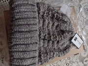 czapka szara zimowa ocieplana 