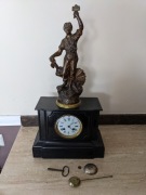 Duży zegar figuralny, Samuel MARTI, stan super.