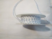 TAŚMA OZDOBNA BIAŁO-NIEBIESKA SZE.1,5 CM/ 1 M