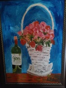 Martwa natura z ramka.kwiaty.