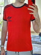 Koszulka T-shirt męska Adidas czerwona r. M bawełna