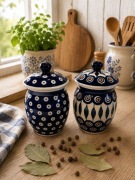 Pojemnik ceramiczny na sypkie zestaw 500 ml. ceramika Bolesławiec
