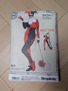 Wykrój Simplicity 8434 Harley Quinn DC Comics kostium cosplay r. 36-44
