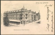 GLIWICE Gleiwitz Wilhelmstrasse Cafe Kaiserkrone 1900