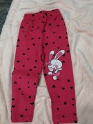 Leginsy dziewczęce różowe w serduszka r. 80-92