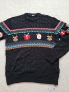 Intimissimi Uomo XL męski sweter na święta granatowy 