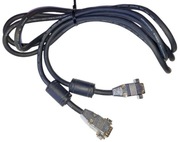 Kabel VGA 15 pin 3 metry czarny gruby metalowe końcówki