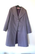 szary długi płaszcz melanżowy palto długie na zimę 48 4XXXL  zimowy damski