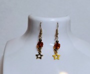 Kolczyki koralik i gwiazdka