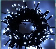 Lampki choinkowe 100 LED zimny biały wewnętrzne i zewnętrzne 