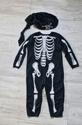 Kombinezon Szkielet PIRAT + Czapka Czaszka | Strój Karnawałowy 3-5 lat
