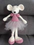 Myszka baletnica na szydełku 