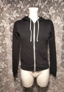 Czarna bluza na zamek z kapturem i kieszeniami Divided H&M XS Basic casual