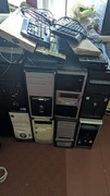 Komputery ATX 6 szt + klawiatury 