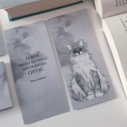 Zakładka do książki z kotem i cytatem - Prezent dla Książkary - Zakładki