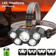 Latarka czołowa ładowana przez USB 800mAh nowa. 