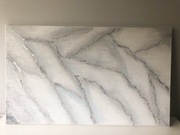Obraz olejny 100x60cm srebro abstrakcja marmur