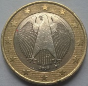 1 euro moneta Niemcy 2002 Destrukt