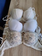 Dwa biustonosze marki Esotiq i jeden Intimissimi 