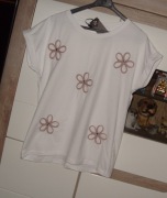 bluzka w kwiaty -kryształki r. M/L