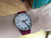 zegarek MONDAINE Classic 36 mm 30314 + 9 pasków, koleje Szwajcaria