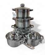 Zestaw Garnków HOFFNER HF-8887. Gaz, indukcja, halogen