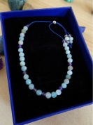 Bransoletka Kalcyt karaibski Ametyst * Rękodzieło