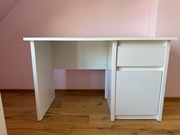 Nowoczesne białe biurko z szafką i szufladą BILL jak nowe