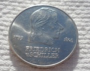 Niemcy Wschodnie NRD 20 marek mark 1972A KM#40 Poeta Friedrich von Schiller